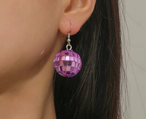 Disco ball earrings