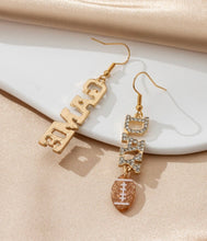 Load image into Gallery viewer, Football Dangle Game Day earrings