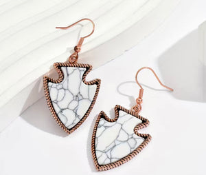 Boho stone earrings