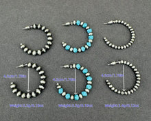 Load image into Gallery viewer, Navajo Pearl Hoop Earrings