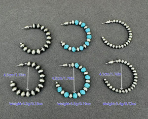 Navajo Pearl Hoop Earrings