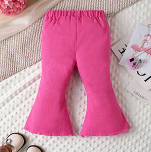 Dark Pink flare  jeans