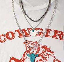 Load image into Gallery viewer, Western Cow layered necklaces