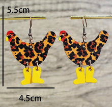 Load image into Gallery viewer, Chicken Dangle earrings