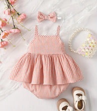 Load image into Gallery viewer, Checkered Summer Romper