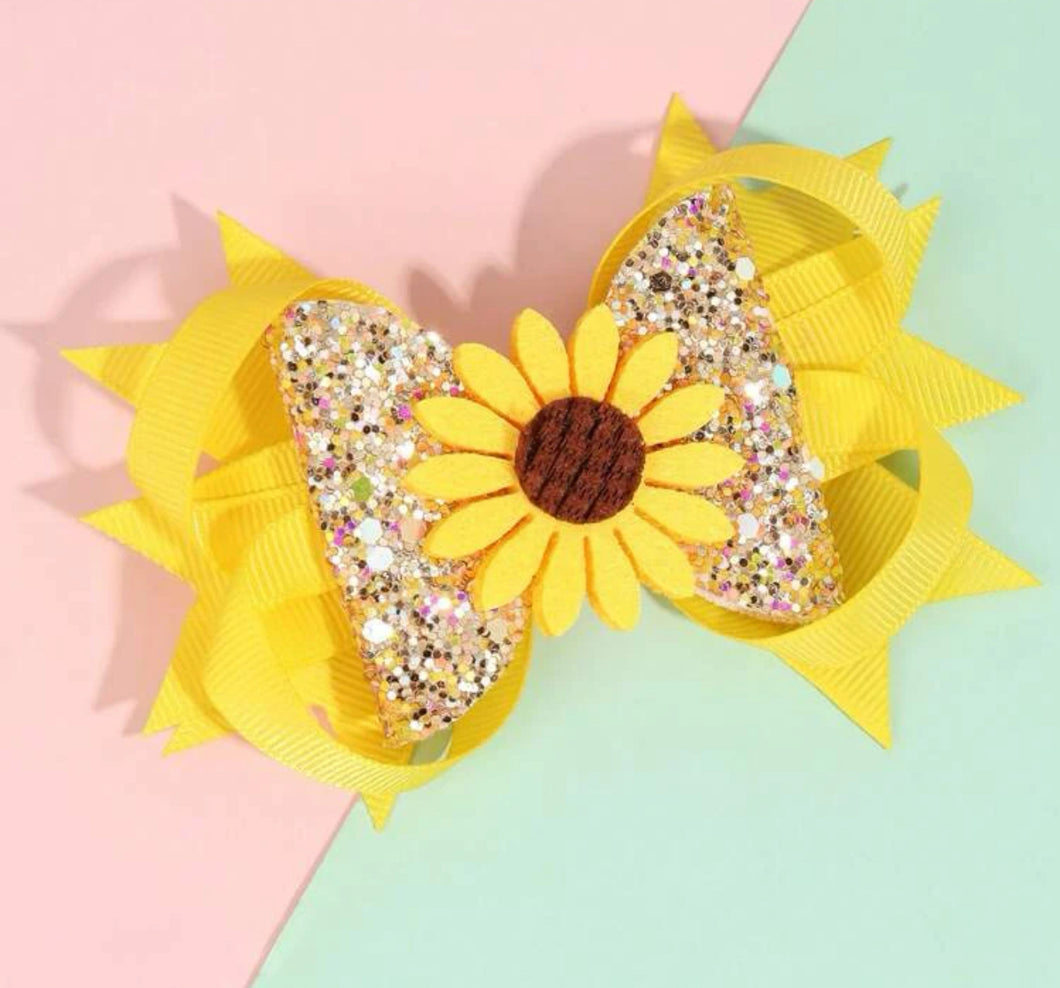 Shiny Sunflower Bow