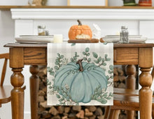 Load image into Gallery viewer, Blue Pumpkin Table Runner