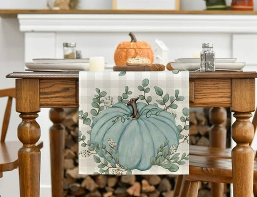Blue Pumpkin Table Runner