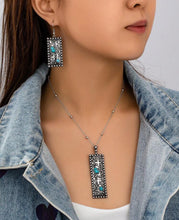 Load image into Gallery viewer, Western Bar Cross Necklace/Earrings
