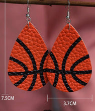 Load image into Gallery viewer, Teardrop Basketball  earrings