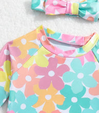 Load image into Gallery viewer, Floral long sleeve swimsuit