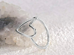 Open heart ring