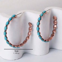 Load image into Gallery viewer, Western Iridescent/Stone hoops