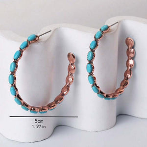 Western Iridescent/Stone hoops