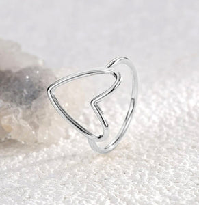 Open heart ring