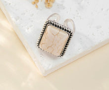 Load image into Gallery viewer, Square Stone ring/slide/tee clip