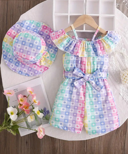 Pastel Daisy Romper/Hat