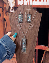 Load image into Gallery viewer, Western Bar Cross Necklace/Earrings