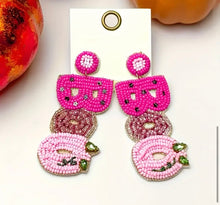 Load image into Gallery viewer, Beaded Boo Earrings