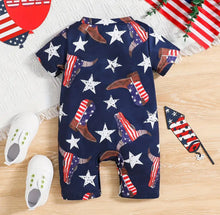 Load image into Gallery viewer, Independence Cowboy Romper