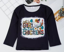 Load image into Gallery viewer, Just a Girl Chicken Shirt