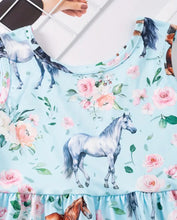 Load image into Gallery viewer, Blue Horse dress