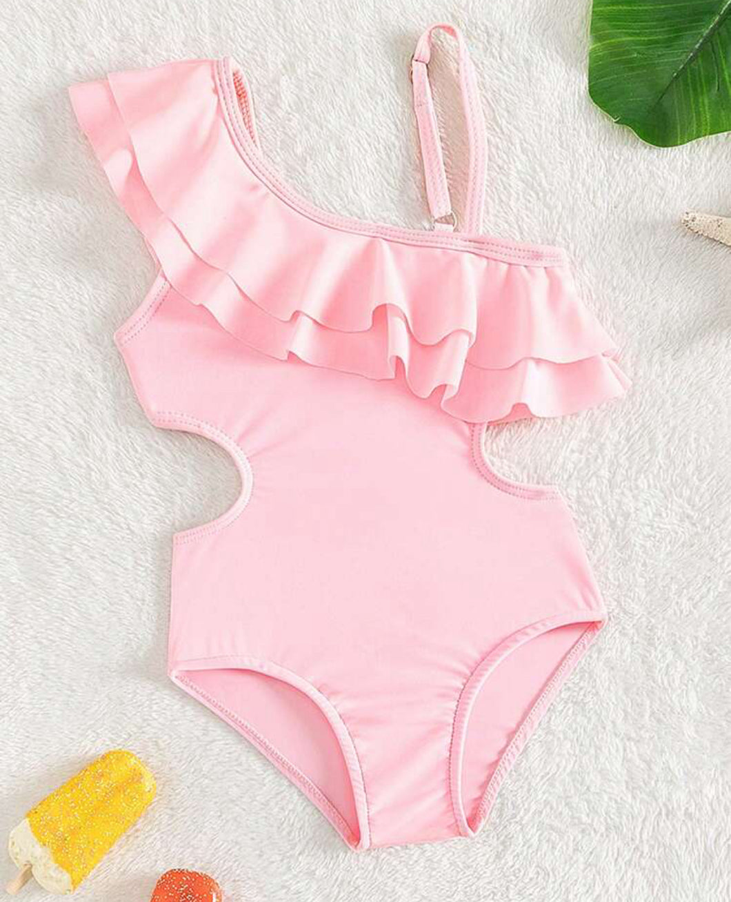 Double Ruffle One Piece Swimsuit