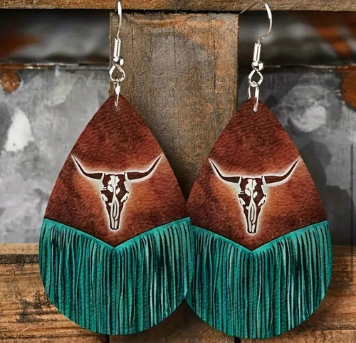 Waterdrop Bullhead Earrings