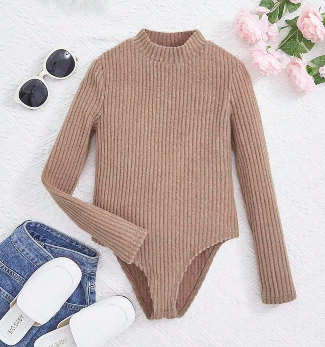 Fuzzy Mock neck Bodysuits