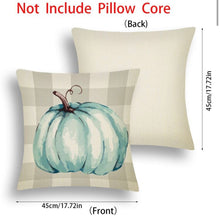 Load image into Gallery viewer, Checkered Blue pumpkin Pillow Case