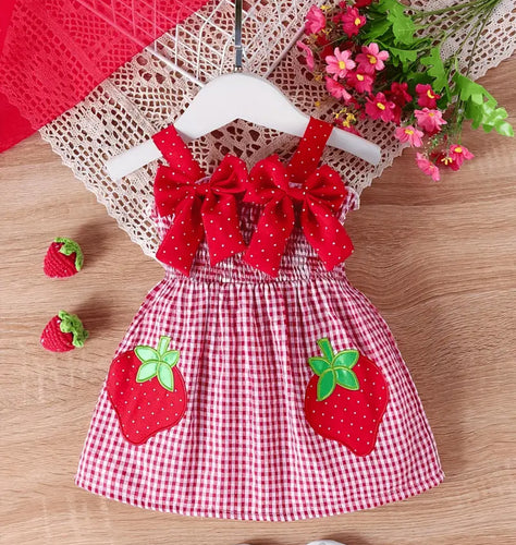 Strawberry Plaid Sundress