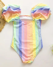 Load image into Gallery viewer, Pastel Rainbow One Piece Swimsuit