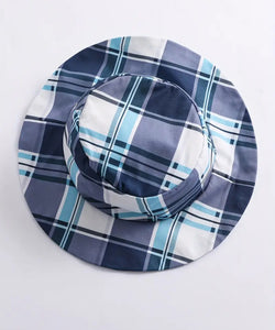 3 pc. Boys Blue Checkered Short Outfits