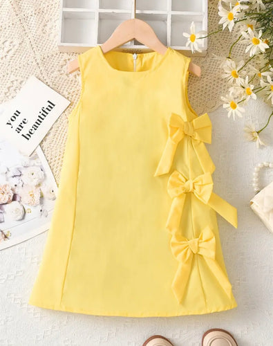 Yellow Side Bow Dress