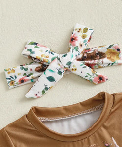 Floral Cow Bummie Outfit
