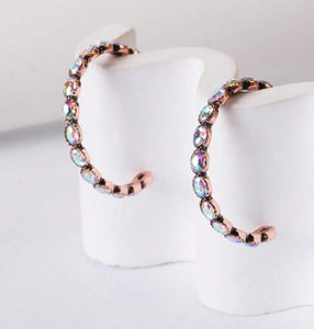 Western Iridescent/Stone hoops