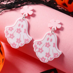 Flowered Ghost Earrings