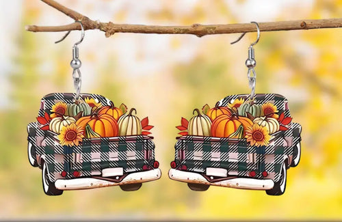 Fall Truck Earrings