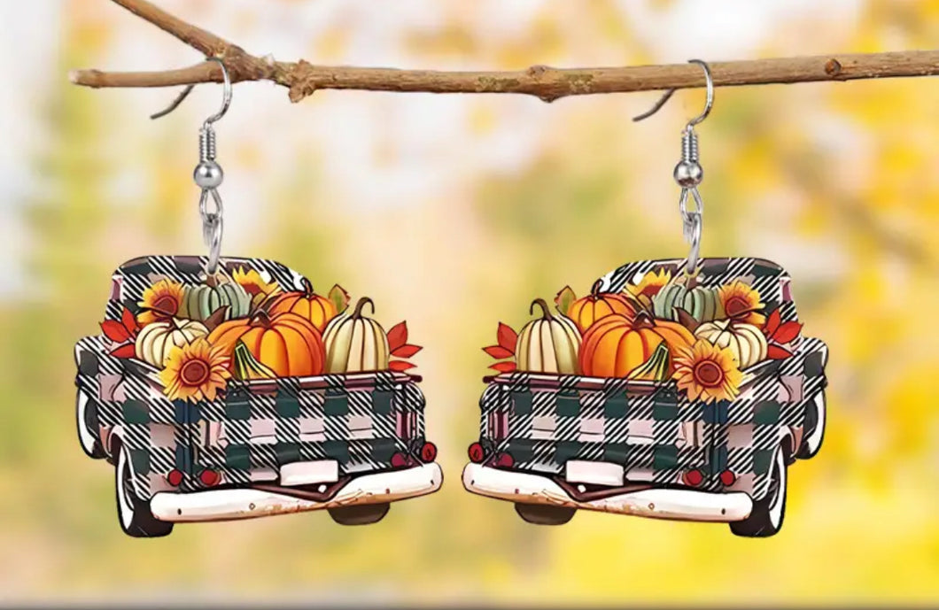 Fall Truck Earrings