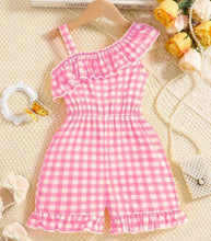 Load image into Gallery viewer, Checkered Ruffled Romper