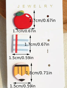 Back to School Post Earrings