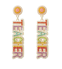 Load image into Gallery viewer, Beaded teacher earrings