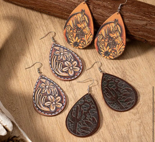 Painted Teardrop earrings