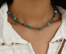 Load image into Gallery viewer, Navajo Inspired turquoise Necklace