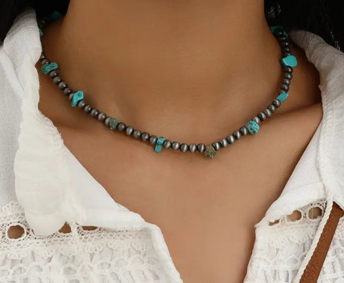 Navajo Inspired turquoise Necklace