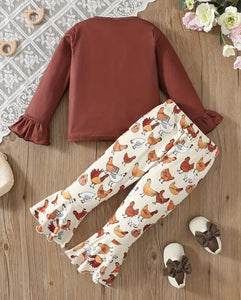 Brown Crazy Chicken Outfit