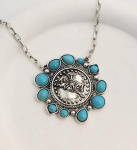 Vintage Western Cluster Necklace