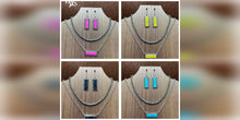 Load image into Gallery viewer, Bar Necklace/Earring Set
