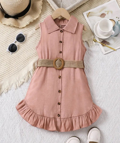 Ruffled Sleeveless Dress