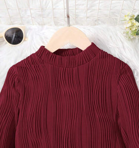 Wavy Mock neck Bodysuits